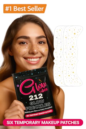 Glow in the Dark Glitter Freckles - Waterproof Face Tattoo (6 Pack)