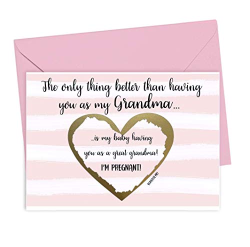 Pregnancy Scratch Off Card to Grandma Great Grandmother, Baby Announcement to Grandma from Granddaughter Graandson (Grandma)