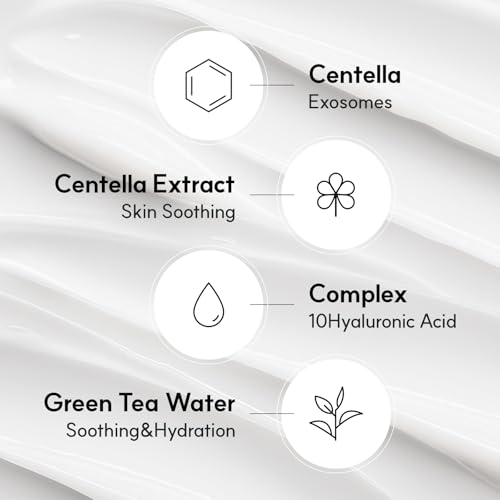 Centelsome 5X Soothing Cream 1.69 fl oz/50ml | Face Moisturizer for Skin Regeneration, Hydration, Blemish Spot Treatment, Korean Skincare, Centella Asiatica, Niacinamide, Exosomes, Panthenol