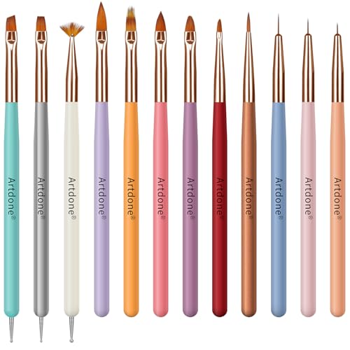 Artdone Colorfully Nail Dotting & Brush Kit for Nail Art – Double-Ended Design