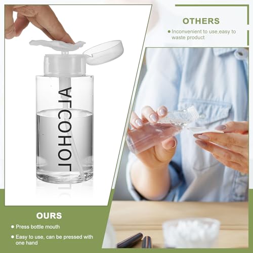 10 oz Alcohol Pump Dispenser Bottle - Clear Refillable