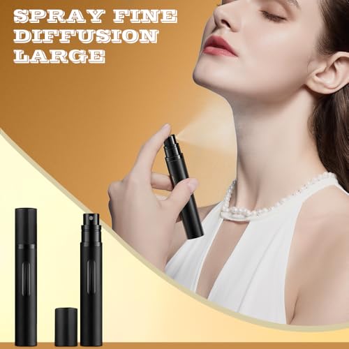 10ml Perfume Atomizer Travel Refillable, 3PCS Perfume Travel Refillable Bottle,Bottom-Filling Fragrances Perfumes Bottle,Mini Cologne Dispenser,Portable Sprayer£¨Black-Grey-Silver£©