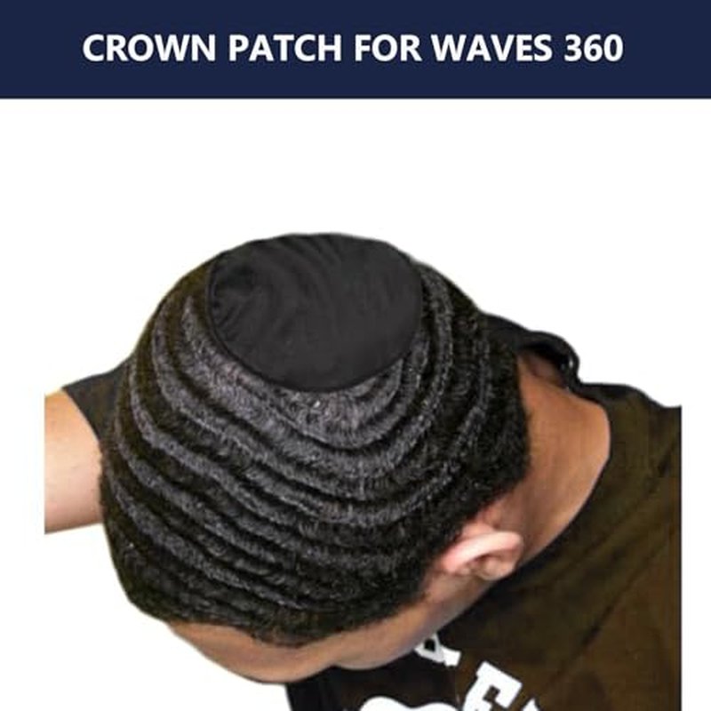 360 Wave Crown Patch & Laydown Pad Set for Black Men