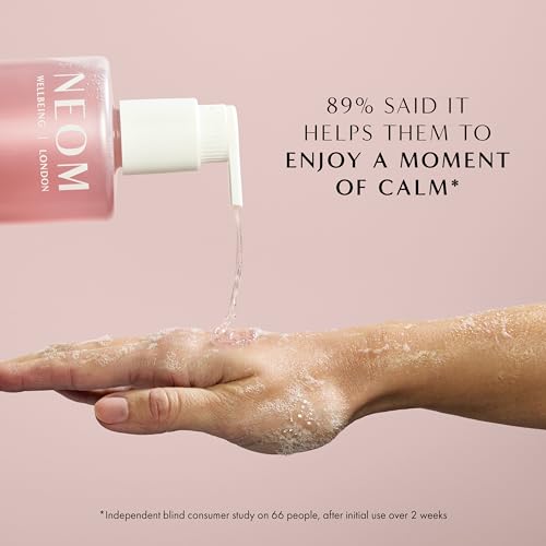 Neom Complete Bliss Hand Wash, 300ml | Blush Rose, Lime & Black Pepper I Natural colour derived from gardenia fruit I 100% Recyclable Bottle I Refillable