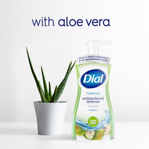 Dial Antibacterial Foaming Hand Soap - Fresh Pear Scent, 7.5 Fl Oz Pack of 6