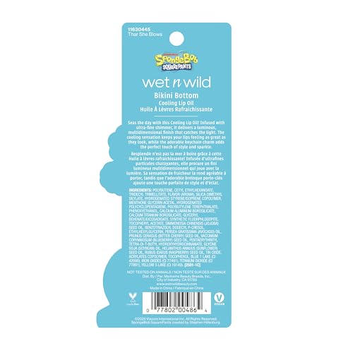 Wet n Wild SpongeBob Cooling Lip Oil - Thar She Blows (Pack of 2)
