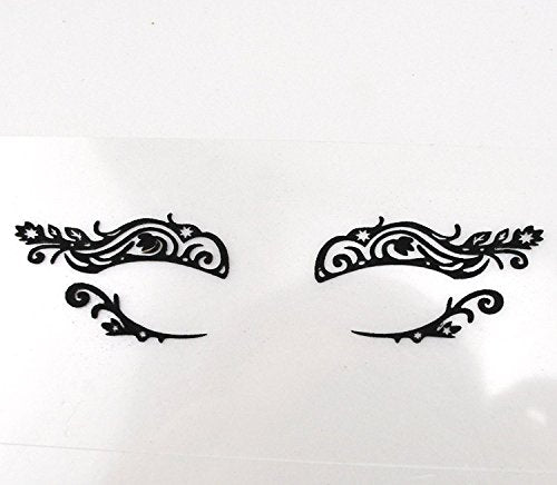 Black Fabric Eye Shadow Tattoo Stickers – Reusable Eyeliner Face Decals