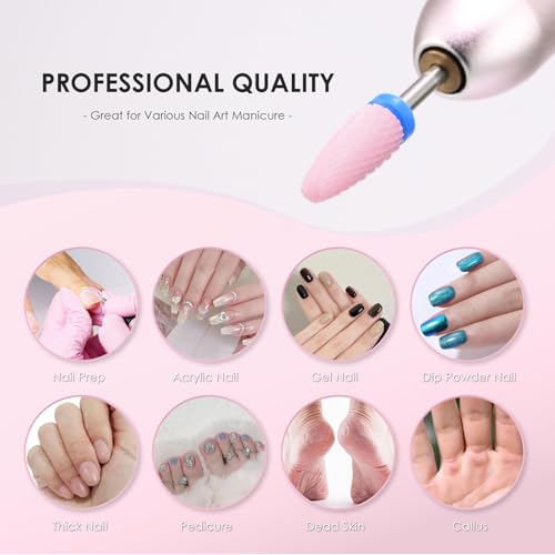 10PCS Ceramic Nail Drill Bits Set - Professional Electric Manicure Tools