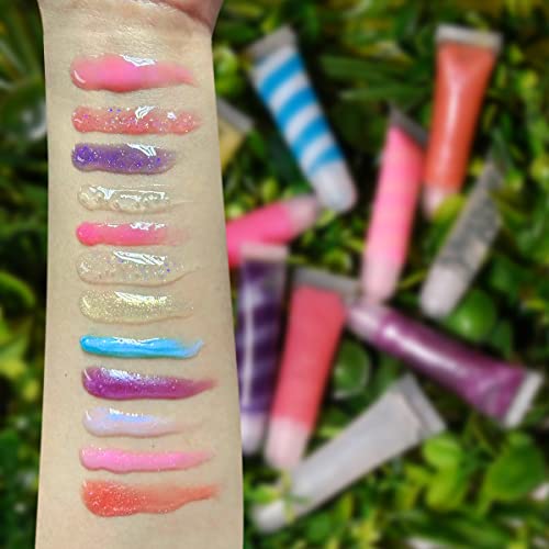 12-Piece Kids Lip Gloss Set with Unicorn Case