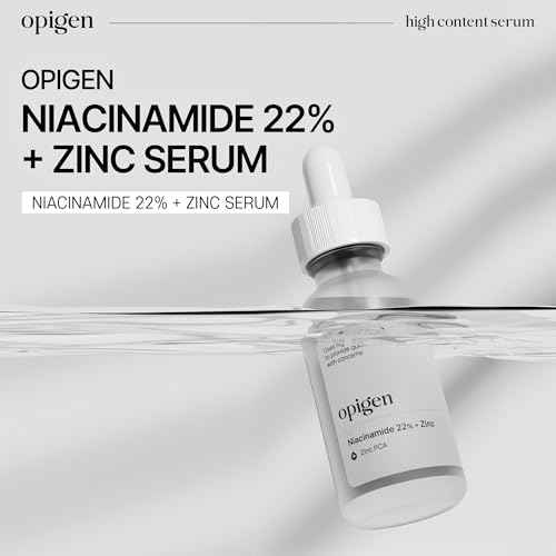 Niacinamide 22% + Zinc Serum for Face, Pore Reducer, Diminishes Acne Prone, Skin Balancing Pore Reducing, Korean Skin Care, 1oz