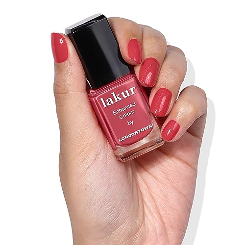 LONDONTOWN Blush Red Cr?me Nail Polish, Flushed Cheeks lakur, Vegan Chip-Resistant Long-Lasting Nail Lacquer, 40 fl oz (Pack of 2)
