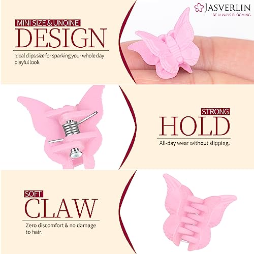 Baby Color Butterfly Hair Clips Set - 50 Mini Claw Hair Accessories, Y2K Trend