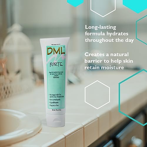 DML Forte Skin Care- Super-Hydrating Hand, Face, and Body Moisturizer/Hypoallergenic Face Moisturizer for Dry and Cracked Skin/Gentle Moisturizing Cream Safe for Faces and Sensitive Skin / 4 oz