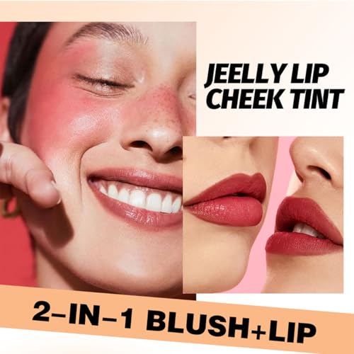 Multi-Use Cooling Water Jelly Blush, Juicy Love Blush, 3-In-1 Cheek Tint & Eyeshadow & Lip Tinted, Long-Lasting Moisture Creates A Moist Watercolor Effect-1,000+ Swipes Per Stick (#03)