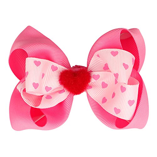 Hair Bow Clips Pin Girls Hairclips Ribbon Hairpins Bowknot for Valentines Days JHV14 (A)