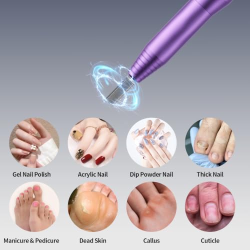 Electric Nail Drill Kit with Variable Speed Control & 6 Bits