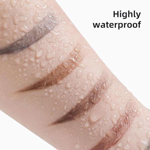 12 Pcs Eyebrow Pencils 2 in 1 Tip-and-Brush Eyebrow Pencil with Retractable and Waterproof Eyebrow Pencil for Women and Beginners (Dark Brown)