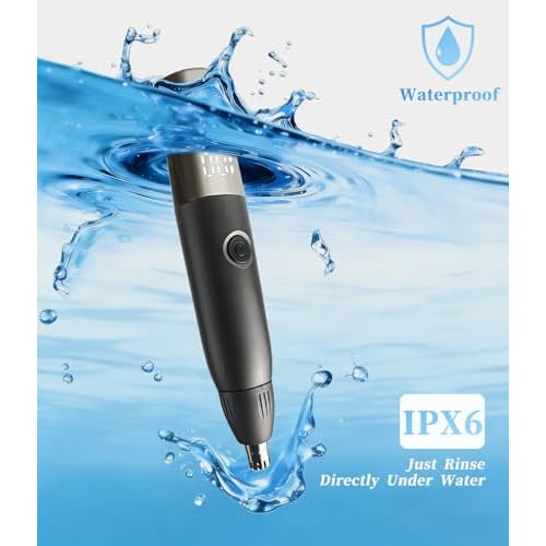 2026 New Upgrade Men's Nose and Ear Trimmer with LED Display ? Rechargeable Nose Hair Trimmer for Men, Eyebrow and face Trimmer, Powerful Motor & Dual-Edge Blades, Waterproof