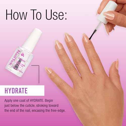 Nail Tek Hydrate Formula 4 ? Moisturizing Nail Strengthener, Nails Polish Treatment for Weak and Damaged Nails, 0.5 fl oz