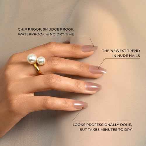 KISS Bare but Better, Press On Nails, Nail glue included, 'Embrace It', Light Nude, Medium Size, Coffin Shape, Includes 28 Nails, 2G Glue, 1 Manicure Stick, 1 Mini File