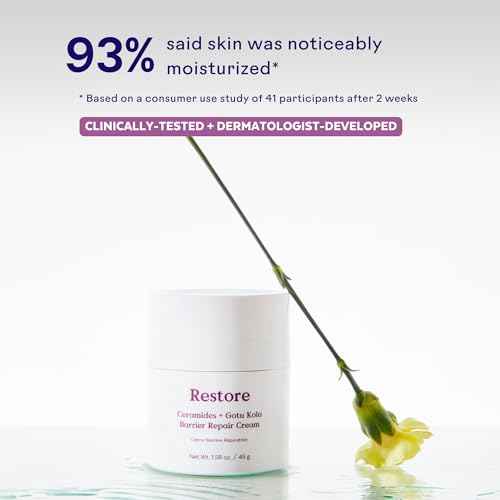 Three Ships - Restore Ceramides + Gotu Kola Barrier Repair Cream | Moisturize, Comfort, Soothe Skin | Cruelty-Free, Vegan, Paraben-Free, Sensitive Skin Safe (1.58 oz | 45 g)