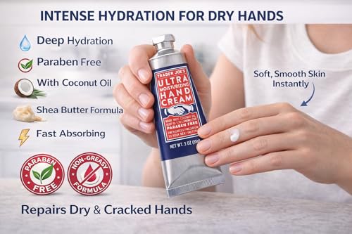 Trader Joe's Ultra Moisturizing Hand Cream 3 oz - Coconut & Hemp Oil