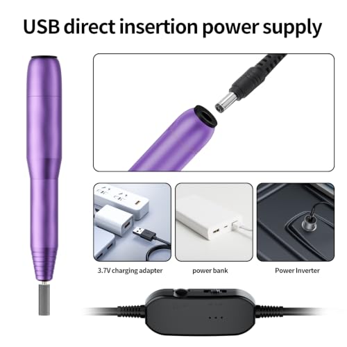Electric Nail Drill Kit with Variable Speed Control & 6 Bits