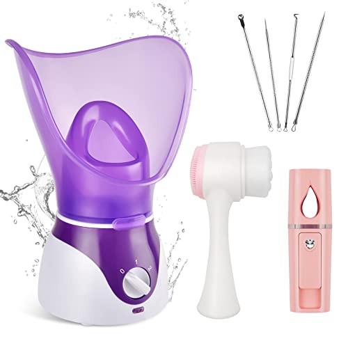 Crybeno Nano Ionic Facial Steamer with Blackhead Remover Kit