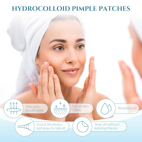 Pimple Patches Acne Patches, PITHER Day and Night Hydrocolloid Patch for Covering Zits and Blemishes Invisible Zit Patches with Tea Tree Oil, Salicylic Acid, Centella Asiatica (288 Count, 2 Size)