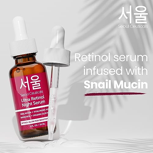 SeoulCeuticals Retinol + Vitamin C Serum - Korean Skincare Bundle for Anti Aging