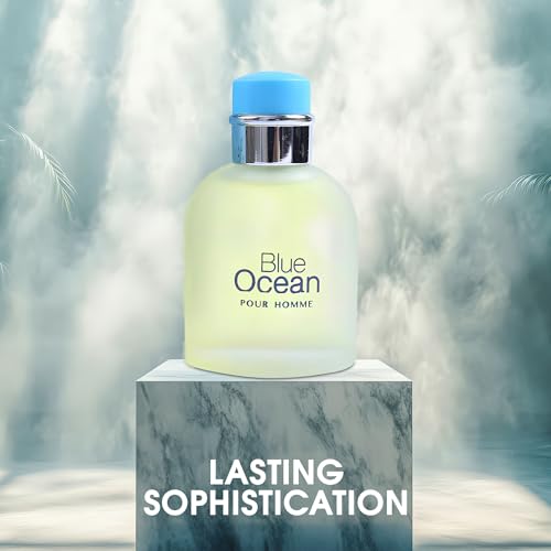 Blue Ocean Men's Cologne 100ml | Long-Lasting Eau de Toilette