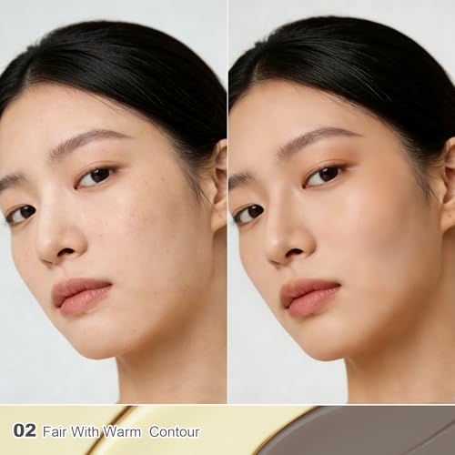 Brenqe Liquid Contour & Highlighter Stick 02 Fair With Warm Undertones – Under Eye Brightening & Face Sculpting Makeup