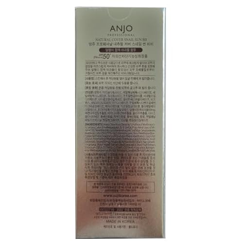 [ANJO] Natural Cover Snail Sun BB Cream SPF 50+PA+++ 50ml X 1EA / Makeup Base/Snail Mucus/Korean Cosmetics