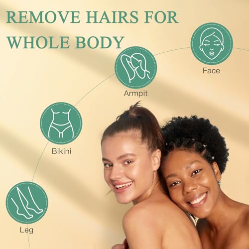 Wax Beads for Hair Removal, 1.3Lb/21oz Hard Wax for Eyebrow, Face, Bikini, Legs, Arms, Full Body Waxing with 10pcs Wax Spatulas, 6 Packs