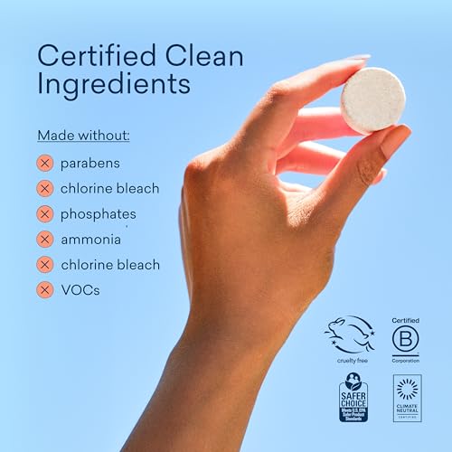 BLUELAND Hand Soap Starter Set - 1 Refillable Glass Foaming Hand Soap Container + 4 Tablets Refills, Variety Scents, Eco-Friendly Products & Cleaning Supplies,4 x 9 Fl oz Bottles (36 Fl oz Total)