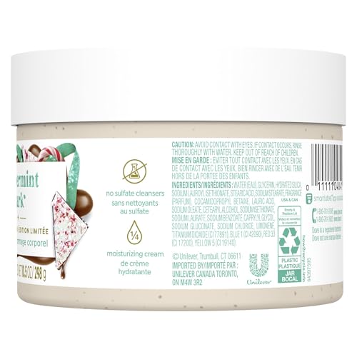 Dove Exfoliating Body Scrub for Women Peppermint Bark, 10.5 oz