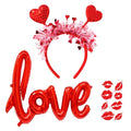 Valentine's Day Heart Sequin Bopper Headband Set - 3pc