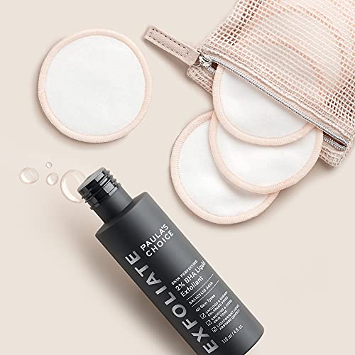 Paula's Choice 2% BHA Liquid Exfoliant with Reusable Bamboo Cotton Pads