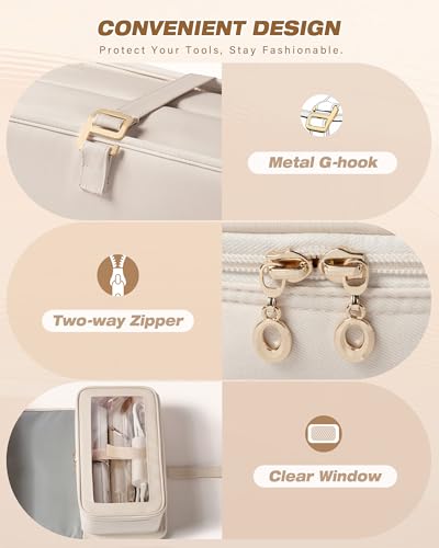 Hair Tool Travel Bag with Heat Resistant Mat & Organizer