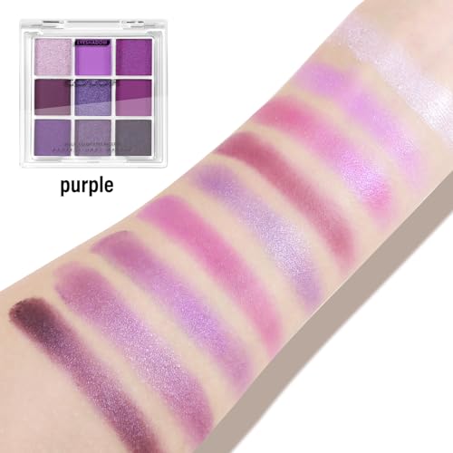 9 Color Eyeshadow Palette - Waterproof Shimmer & Matte