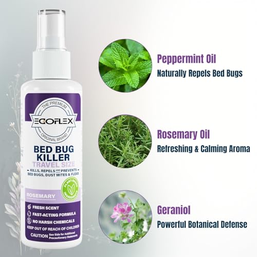 Travel Size Bed Bug Spray - 3-Pack, TSA Approved, Natural Oils