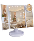 Mr. Pen Tri-Fold Lighted Makeup Mirror with Touch Control & 2X-10X Magnification