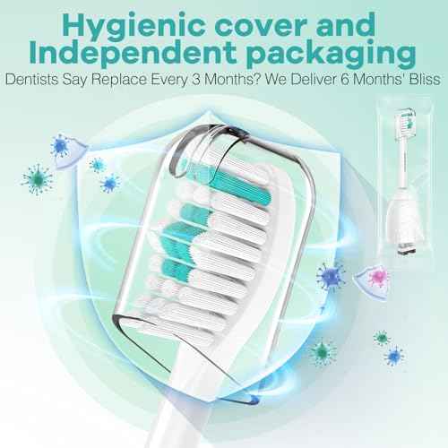 Aoremon Toothbrush Replacement Heads Compatible with Philips Sonicare E-Series Essence Xtreme Elite Advance CleanCare Screw-on Electric Toothbrush Handle Head Come with Hygienic Caps, 3 Count, White