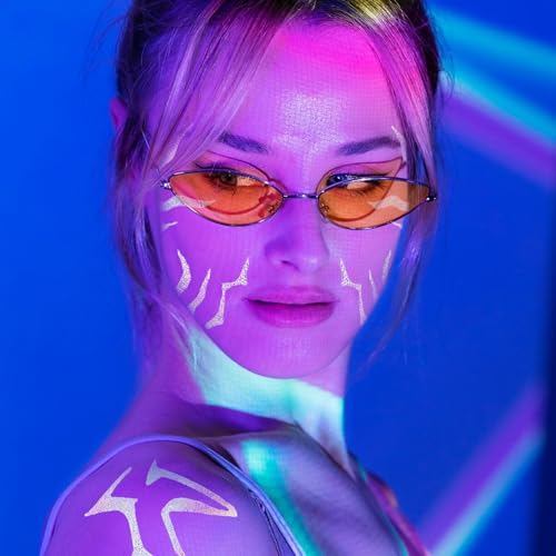 Purple Temporary Tattoos - 6 Sheets Waterproof Body Art