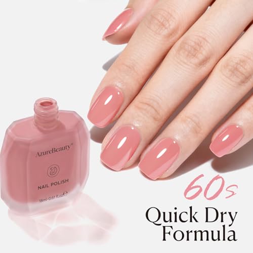 AzureBeauty Jelly Nail Polish 18ml Blush Pink Semi-Translucent