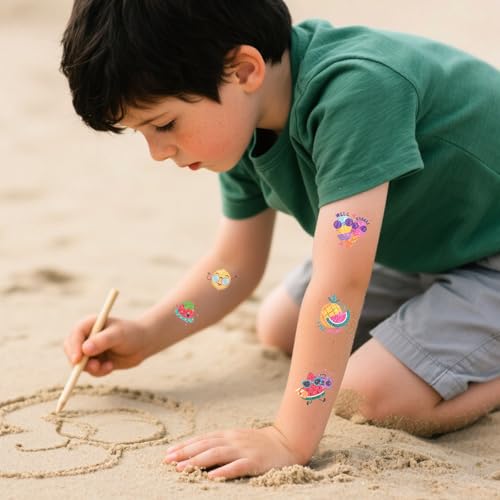 Waterproof Hawaiian Fruit Temporary Tattoos - 80+ Designs
