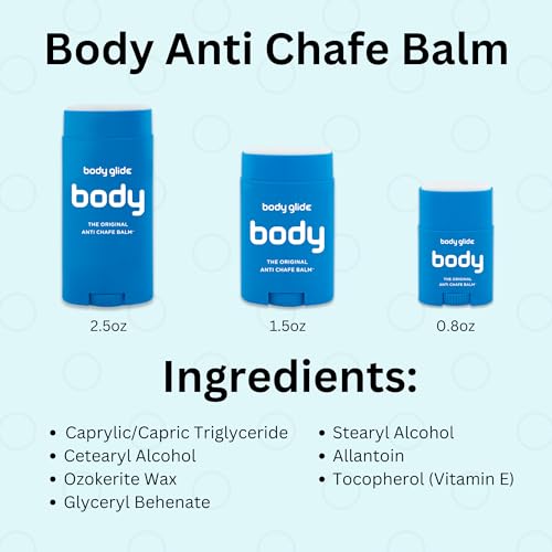 Body Glide Original Anti Chafe Balm | Anti Chafing Stick | Prevent Arm, Chest, Butt, Thigh, Ball Chafing & Irritation | Trusted Skin Protection Since 1996 |0.8oz