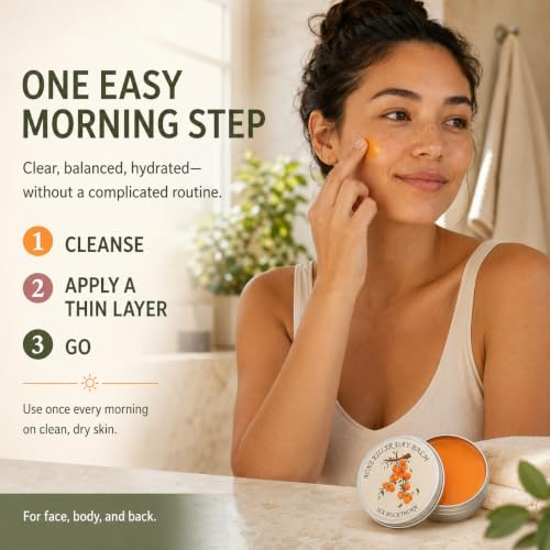 Organic Acne Relief Balm – Sea Buckthorn & Rosehip Face Treatment