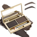 Boobeen Eyebrow Powder Kit, 2-Color Waterproof Palette with Brush & Mirror