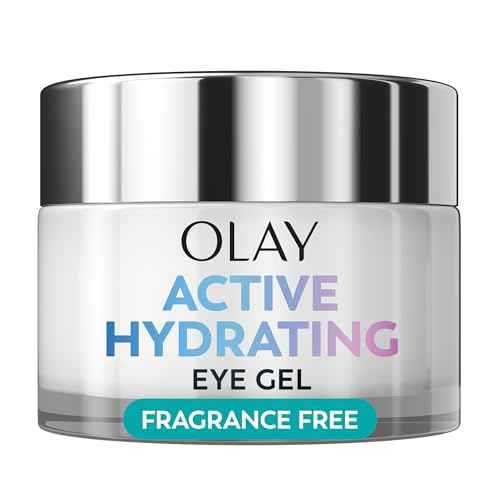 Olay Active Hydrating Eye Gel, Fragrance-Free, Anti-Aging Eye Cream with Hyaluronic Acid and Niacinamide, 0.5 oz